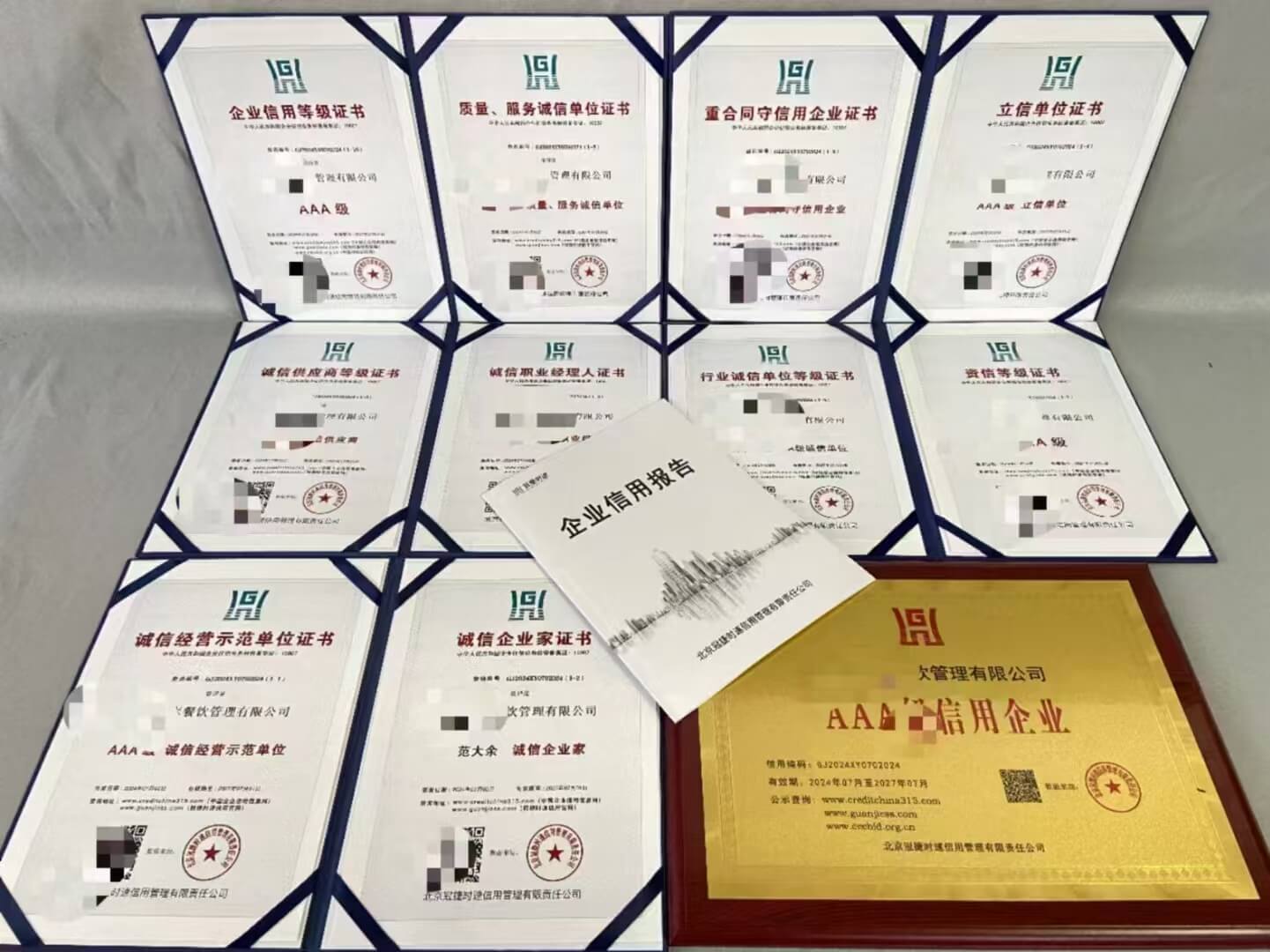 企业信用等级证书